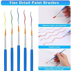 50Pcs Round Paint Brushes Bulk, Small Paint Brushes Classroom Brushes round