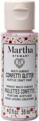 Martha Stewart Multi-Surface Confetti Glitter Acrylic Craft Paint, Ruby Sunset