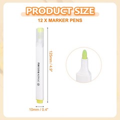 Acrylic Paint Marker Pens 12Pcs Acrylic Paint Pens Art Marker Pen, Bright Yellow