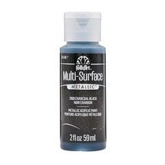 FolkArt multisurface metallic paint, 2 oz, Charcoal Black
