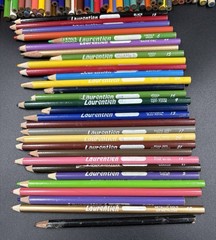 30 Laurentien + 160 Other Assorted Coloured Pencil Crayons Mixed Brands & Sizes