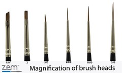 ZEM Brush Synthetic Sable Detail Brush Set Sizes Long Liners 20/0,10/0,5/0 Mi…