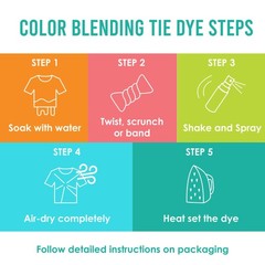 SEI 8 Pack Neon Tie Dye Spray Kit, Tye Kits for of 8, 8