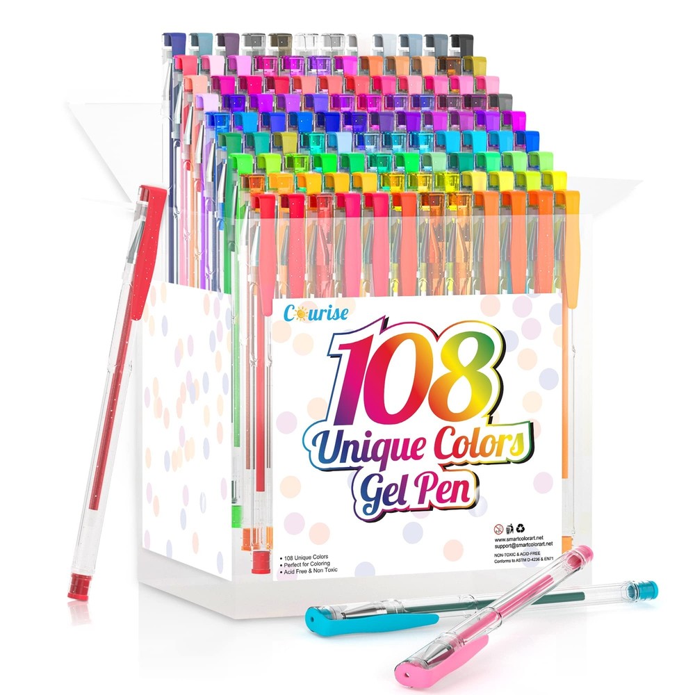 108 Unique Colors Gel Pen Set