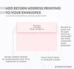 Modern Pink Paper Personalized Classic Stationery For Women Or Men Folded