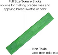 24-Piece Chalk Pastels Set – Vibrant Colors, Acid-Free and Non-Toxic