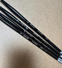 4x Pack Raphael Kevrin Plus Long Handle Fan Paint Brushes 3675 Sizes 2, 8,10,12