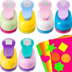 Craft Hole Punch 16 Pcs 1 Inch 6 Shapes Scrapbooking DIY CHENGU Paper Punchers
