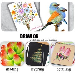 KALOUR Professional Colored Pencils,Set of 120 Colors,Artists Soft Core with Vib
