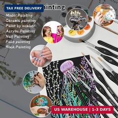 GETHPEN Extreme Detail Paint Brushes Set, 15pcs Miniature Paint Brushes for Fine