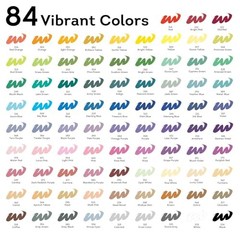 84 Colors Acrylic Paint Markers,Soft Brush Tip Paint Pens with 84Colors
