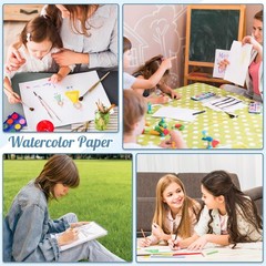 35 Sheets Watercolor Paper Pad 9×12 Inch 140 lb 300 GSM Cold Press Spiral