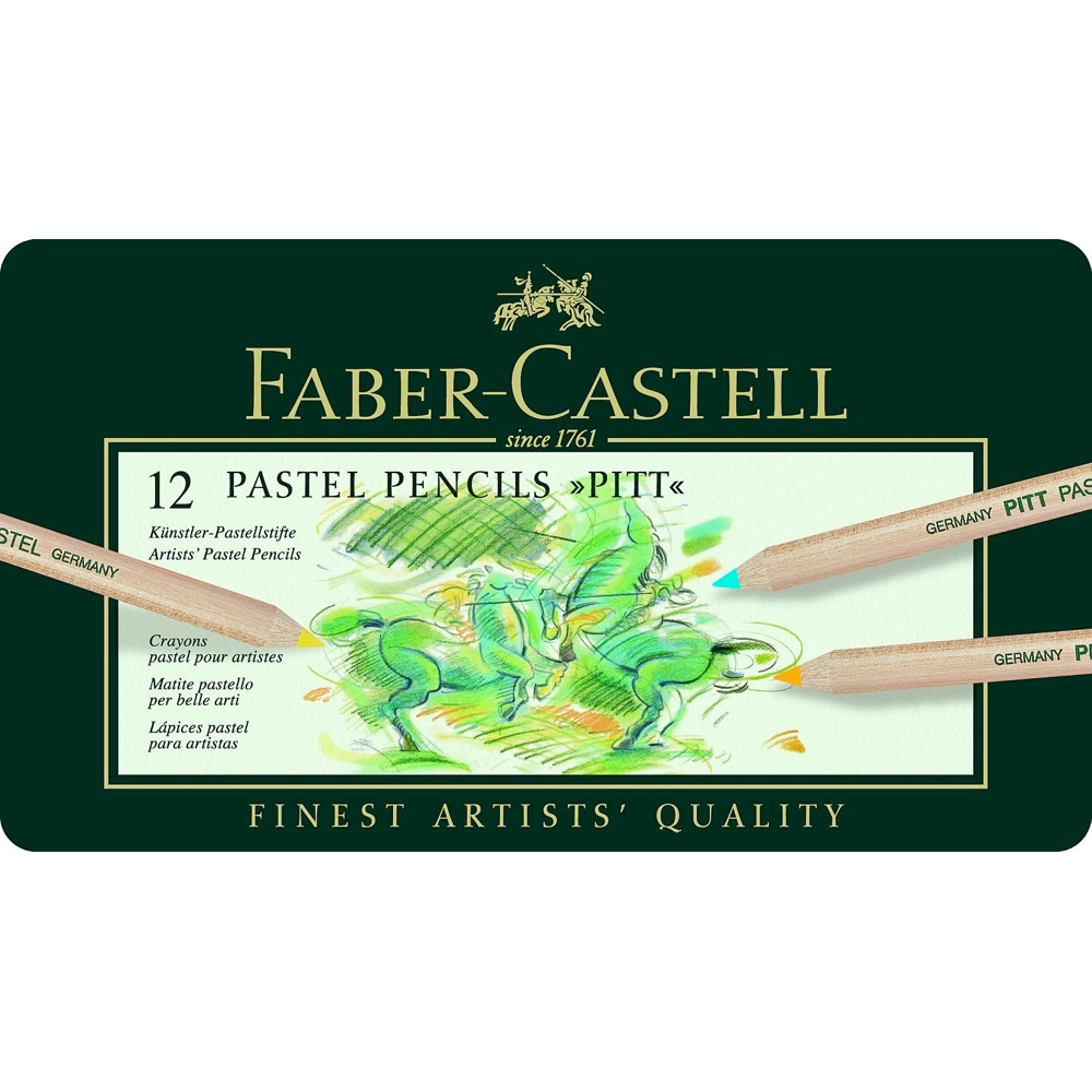 Pitt Artist 12 Pastel Pencil Metal Tin Set