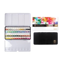 MUNGYO Professional Half Pan Size Watercolor Set of 48 Colors MWPH-48