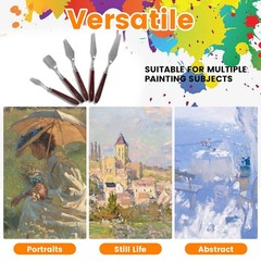 10PCS Palette , Stainless Steel Painting Set, Flexible Spatula Pallet , Metal…