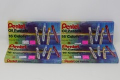 Pentel Oil Pastels 16 Colors Regular Size Lot