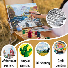 Artist Paint Brush Set of 12 for Watercolor Acrylic Gouache Oil and Tempera Pain