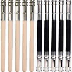 10Pcs Pencil Lengthening Extenders Wooden Holder for Art Crafts