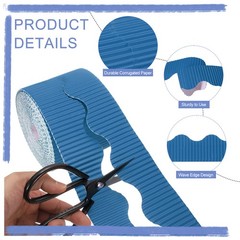 Corrugated Paper Bulletin Border for Classroom Decoration Navy Blue