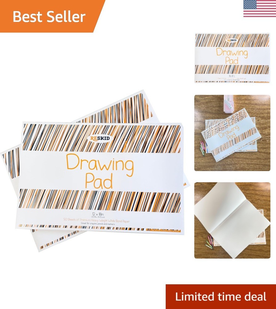 Kid-Friendly 12×18 Drawing Paper – 2 Pack of 50 Sheets, Perfect for Coloring