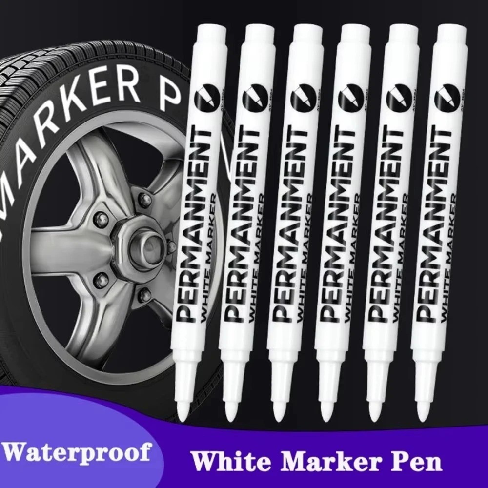 6 Pack Acrylic White Paint Pens White Permanent Marker with Extra Fine Point**