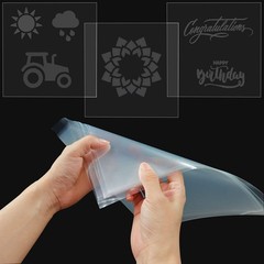 24 Pack 4 Mil Clear Mylar Stencil Sheets, 12″ x Blank Reusable 4mil, 4mil