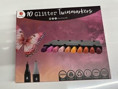 Decotime 10 Glitter Twin markers Collect & Connect Deco Tray Alcohol Ergonomic