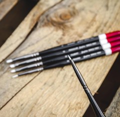 Angelus Micro Detail Paint Brush Set of 5 Synthetic for Leather Acrylic Models