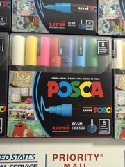 9 Pks POSCA Acrylic Paint Marker Set Water-based Lot of 72 Markers PC-5M & PC-3M