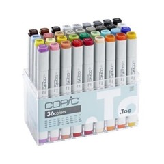 Copic Classic Markers 36-Piece Basic Set Free Expedited Shipping