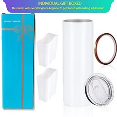 Pack Sublimation Tumblers Bulk Straight Skinny Tumbler Blanks 20oz for Heat 10