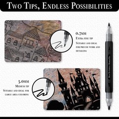 Pinturale Arts Black Acrylic Paint Pen | Set 2 1 Count (Pack of 2),