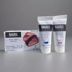 LIQUITEX HEAVY BODY ACRYLIC PAINT 2 PC 22ml IRIDESCENT ROSE PTHALOCYANINE BLUE