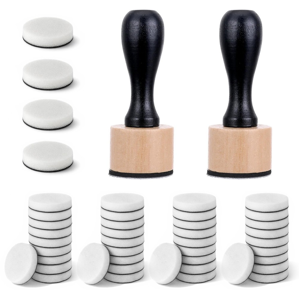 46 Pcs Mini Ink Blending Tool Set, 2 Round Mini Applicator Tools and 44 Repla…