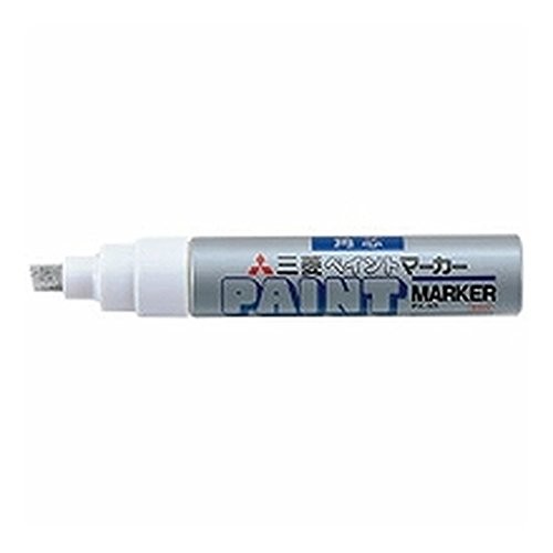 Mitsubishi Pencil Paint Marker, Oil-based, Broad Chisel Tip, Silver, PX30.26 (2-