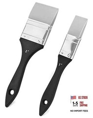 Paint Brush, Silicone Color Shaper Brush, 2 Pcs (1 inch,2 inch) Solid Flat