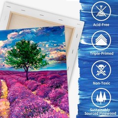 Bulk 11×14 Inch Blank Canvas – 8 Pack of Primed Cotton Art Surfaces