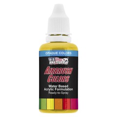 US Art Supply 1-Ounce Opaque Bright Yellow Airbrush Paint