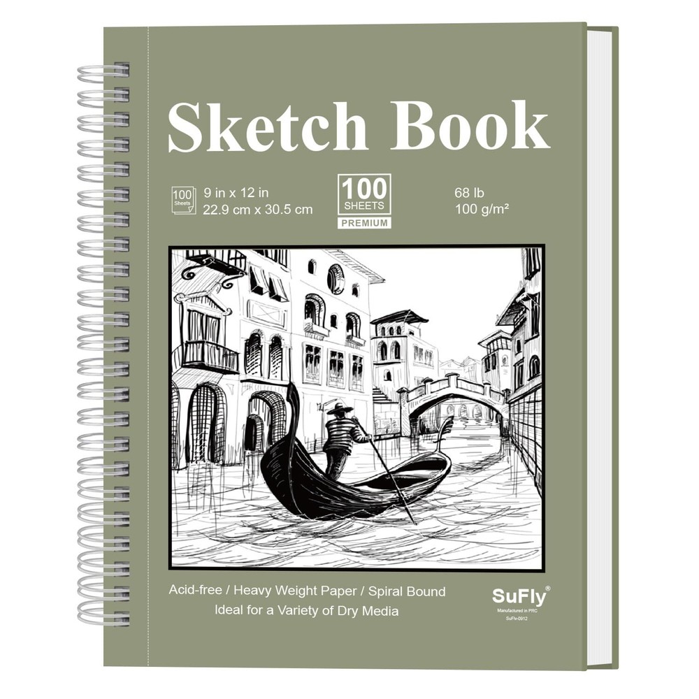 9 x 12 Sketchbook, 68lb/100gsm Sketch Pad 100 Sheets Spiral Bound Acid Free D…