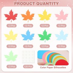 108 Pcs Colorful Maple Leaf Paper Cutouts, Bulletin Board Cutouts Decor