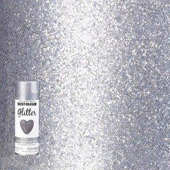 Rust-Oleum 267734 Specialty Glitter Intense Shimmer Silver Spray Paint 10.25 oz.