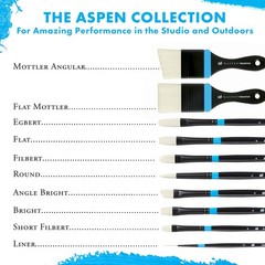 Princeton Aspen Flat Mottler Brush, Synthetic, Short Handle, Size 3 inch, 1 C…