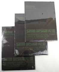 3 PACK / 50 9X12 – BIENFANG COMMERCIAL ART PAPER SATIN DESIGN 147 M VELLUM PAPER