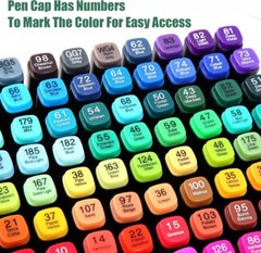 80 Colors Art Drawing Markers Set for Kids Adults Dual Tip Alcohol Markers Gifts