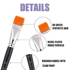 Face Paint Brush Set, 6pcs Artist Brushes for Body Face Painting,Acrylic Pain…