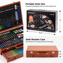149 Piece Deluxe Art Set, Art Supplies in Wooden Case, Painting Drawing Art K…