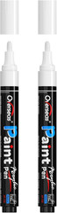 White Paint Pens Paint Markers – Permanent Acrylic Markers 2 Pack, Water Based,
