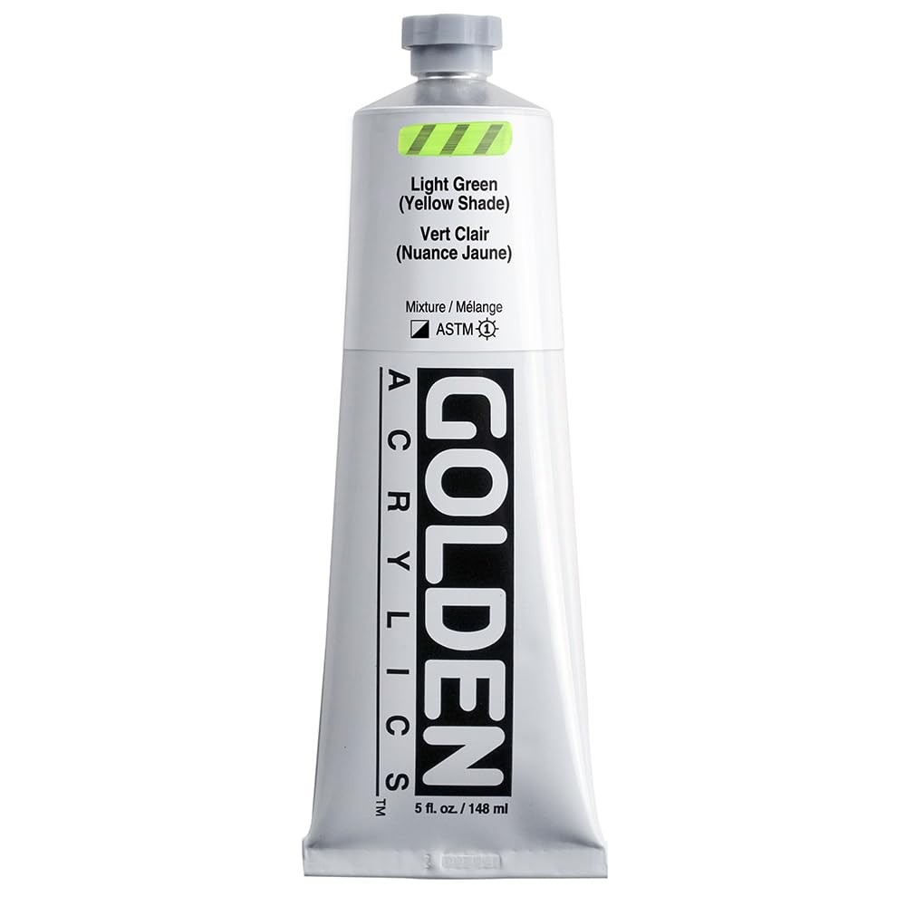 Heavy Body Acrylics Light Green Yellow Shade 5 fl. oz. Tube SemiOpaque Paint