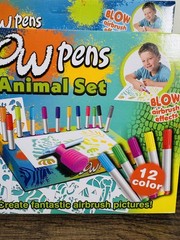 Kids Blow Pens For Childrens Education DIY With 12 Pens PLUS Sand Spirit Set