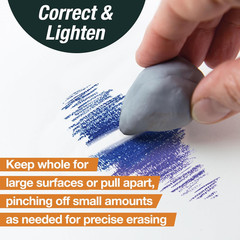 Faber-Castell Erasers – Drawing Art Kneaded Erasers, Large Size Grey – 4 Pack